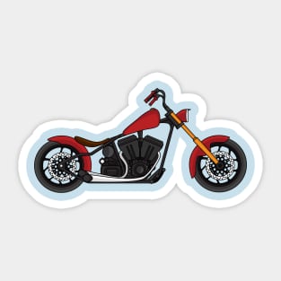 Chopper style motorcycle illustration Sticker